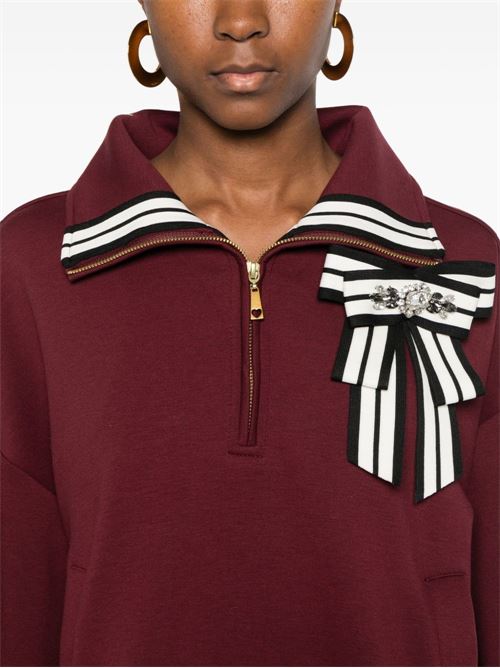 Felpa donna mezza zip TWINSET U&B | 252LL2GCC12818